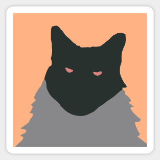 Maine Coon Cat Abstract with Peach Fuzz Background Sticker